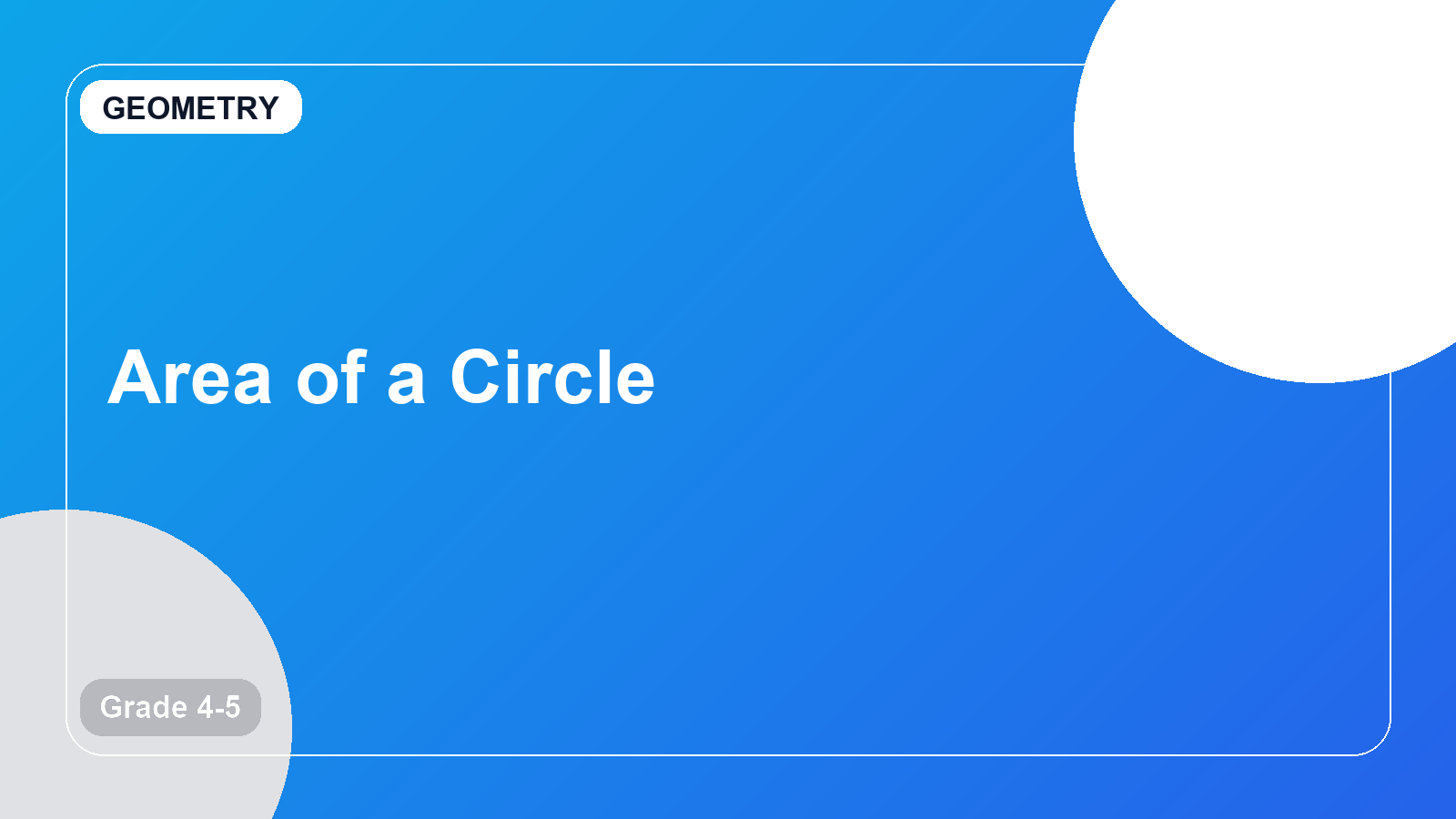 Area of a Circle