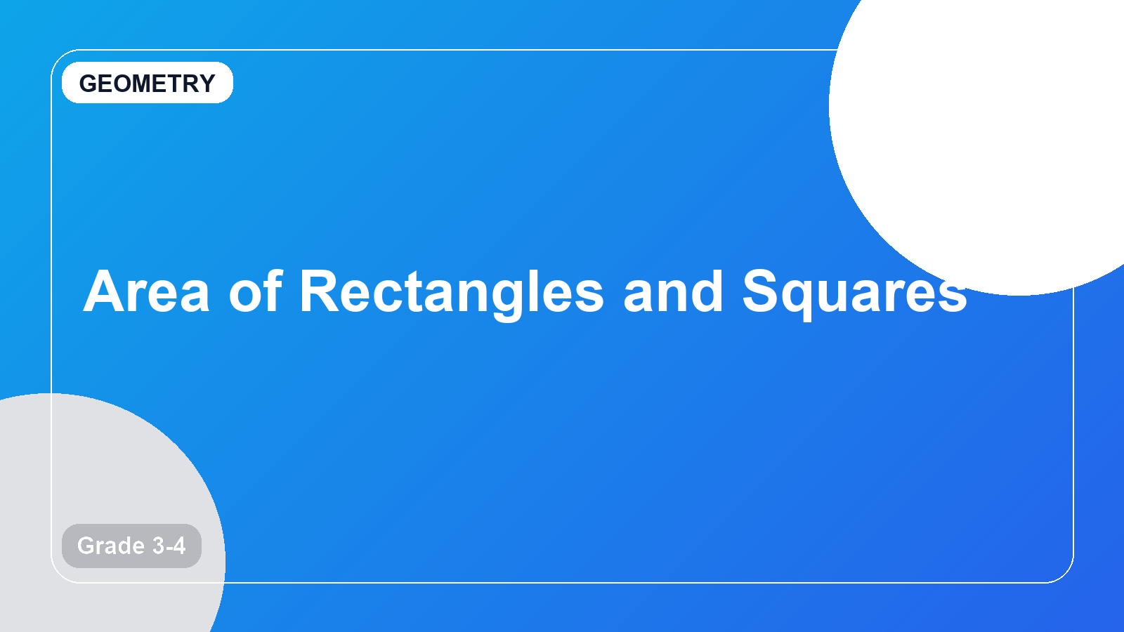 Area of Rectangles and Squares