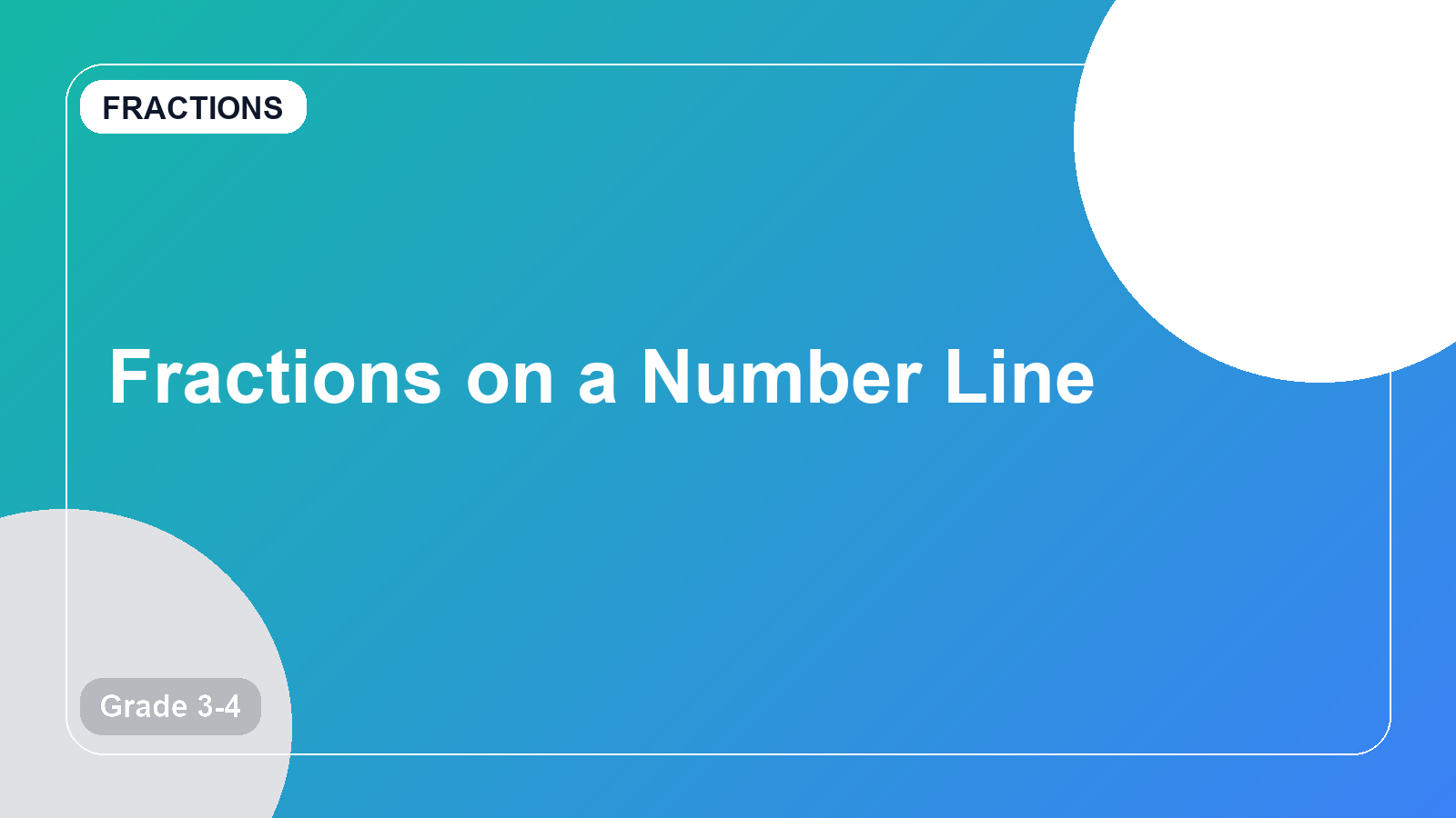 Fractions on a Number Line