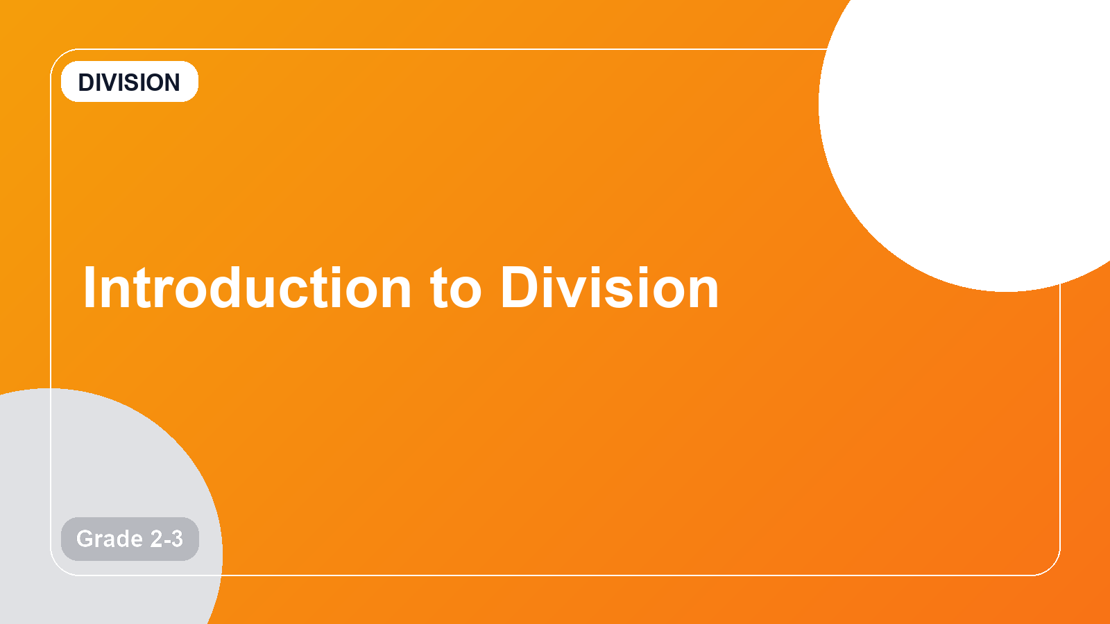 Introduction to Division