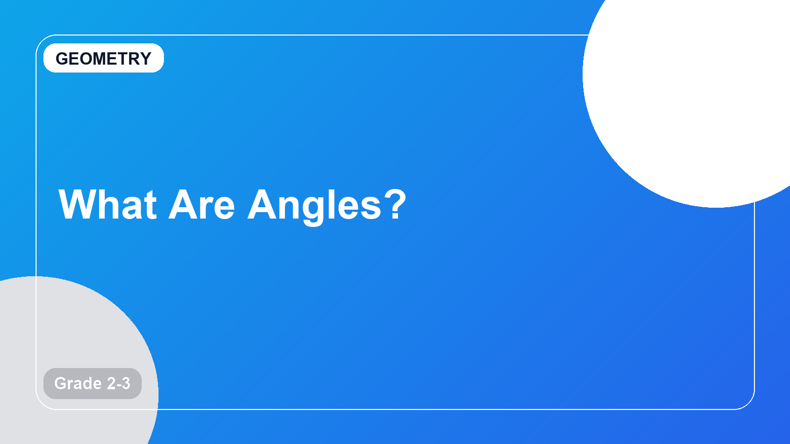 What Are Angles?