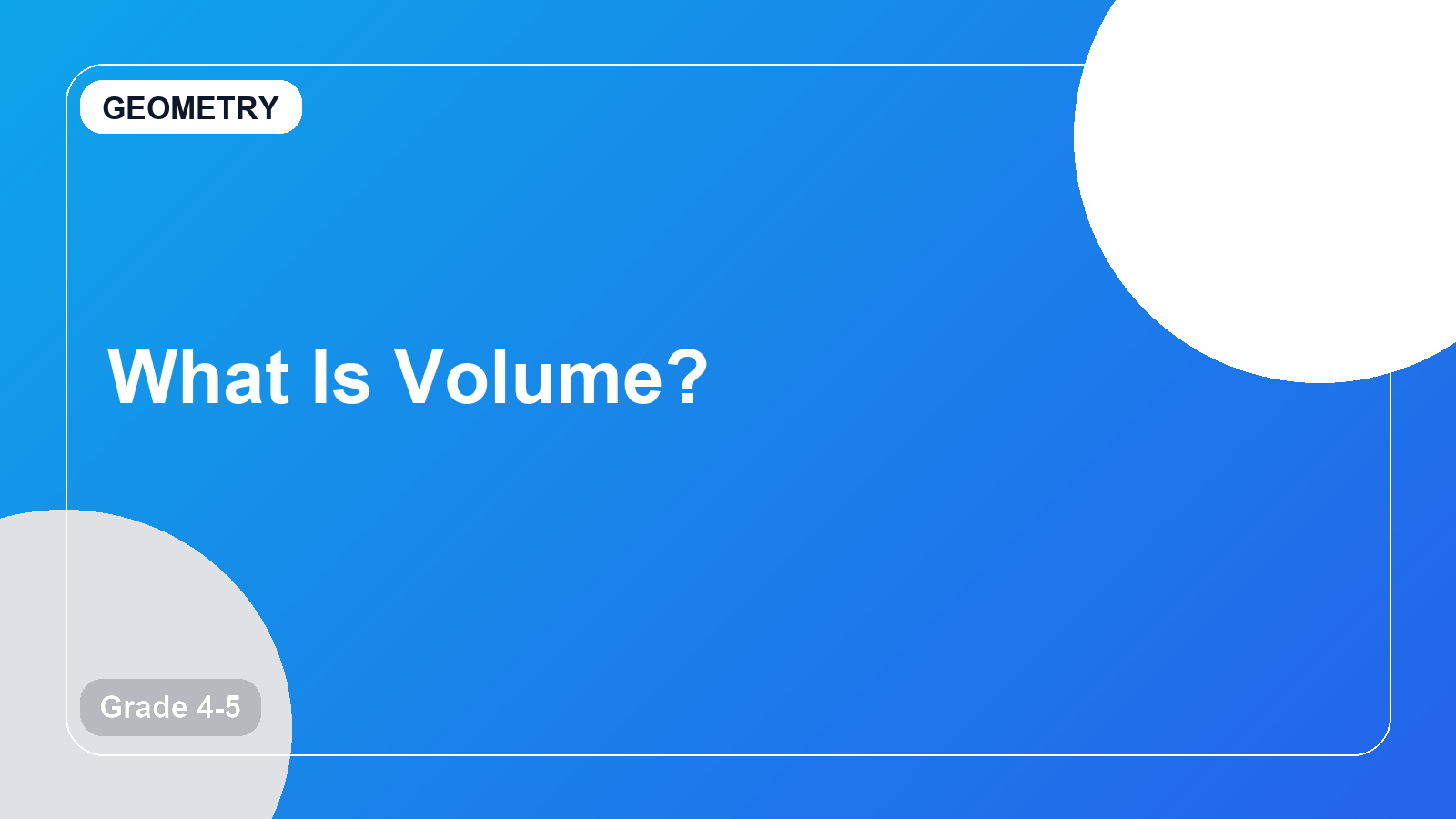 What Is Volume?